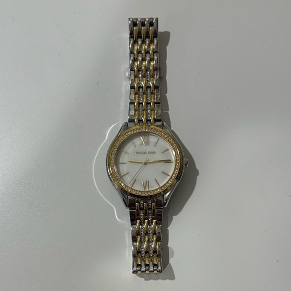 Michael Kors Mindy White Dial Two Tone Steel Strap - Picture 3 of 5